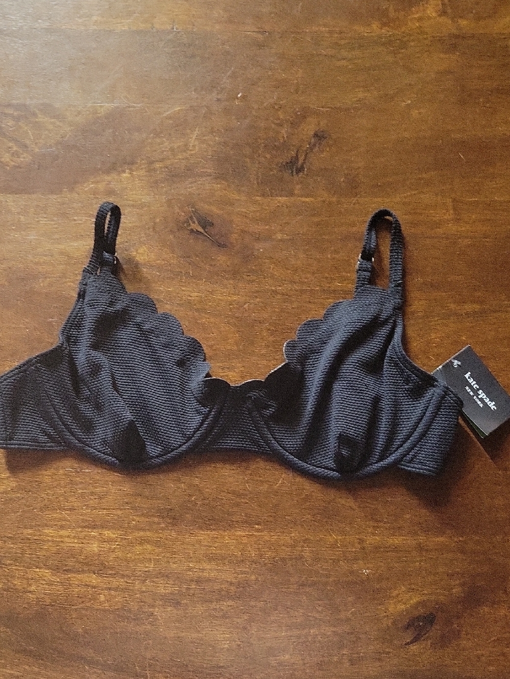 NWT Kate Spade New York Pique Solids Underwire Bikini Top XL - Picture 2 of 4